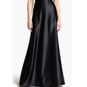 Tadashi 4 Skirt Long Black Satin Taffeta Formal